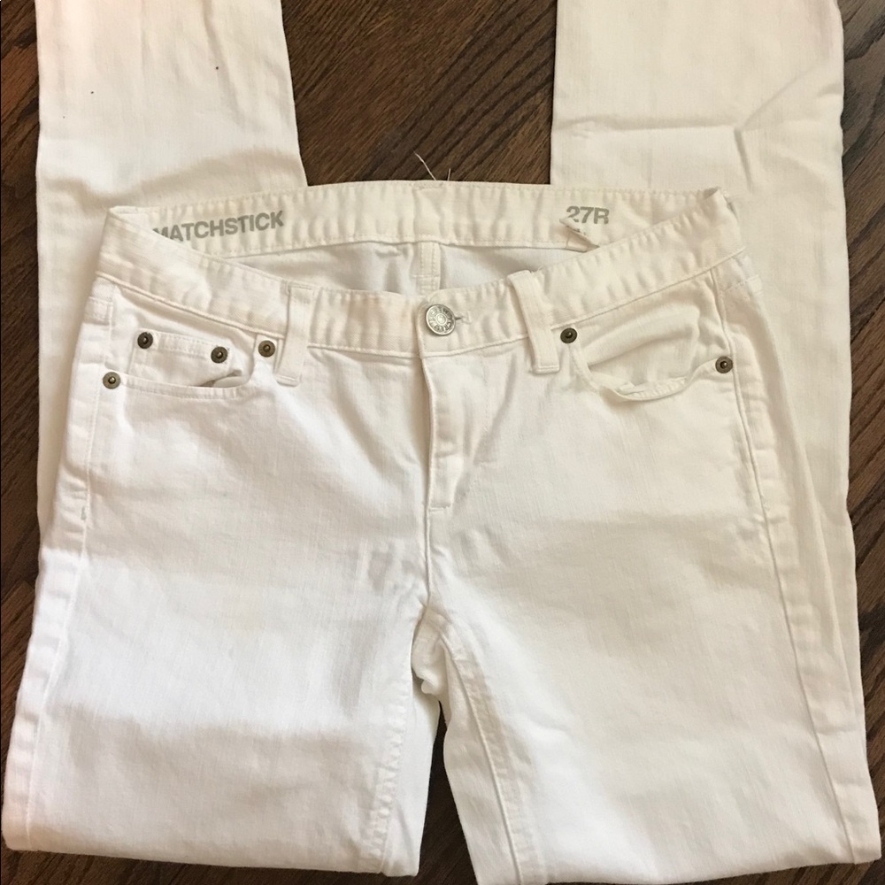 White JCrew Matchstick Jeans